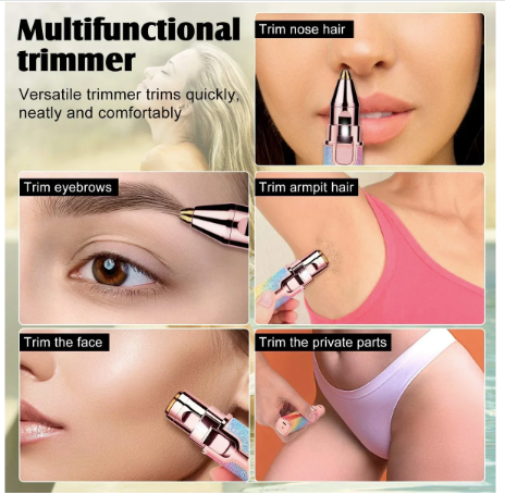 Depiladora facial 2 en 1 | Efecto purpurina
