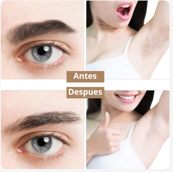 Depiladora facial 2 en 1 | Efecto purpurina