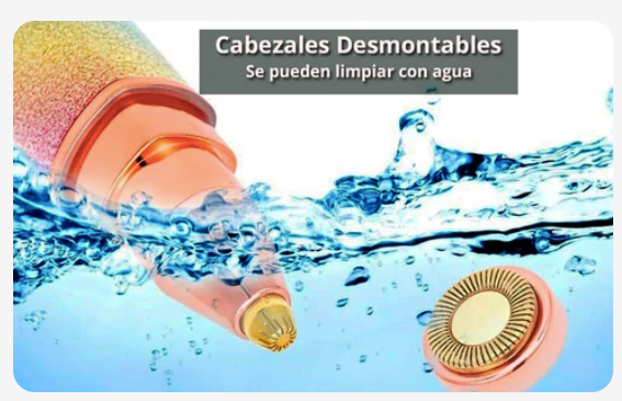 Depiladora facial 2 en 1 | Efecto purpurina
