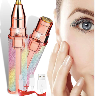 Depiladora facial 2 en 1 | Efecto purpurina